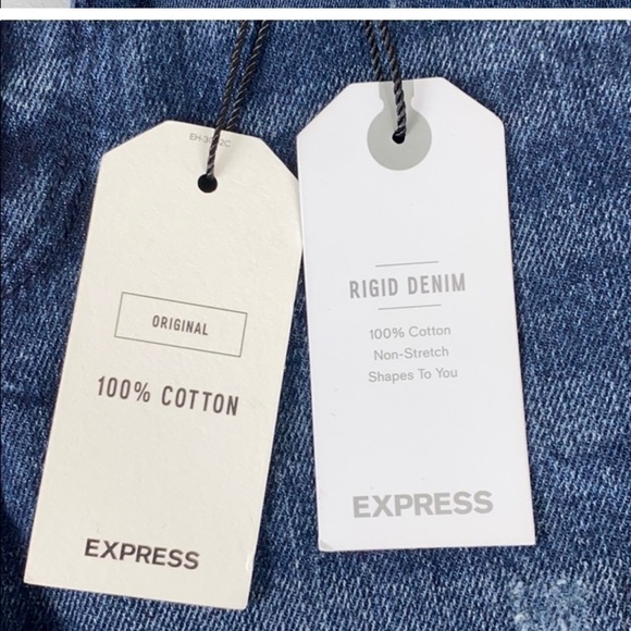 Express 100% Cotton Distressed Faded Ankle Length Jeans - Picture 5 of 5